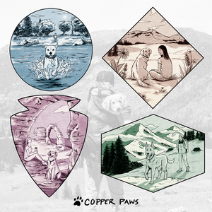 Trails & Tails Sticker Combo Pack - Copper Paws Dog Tags