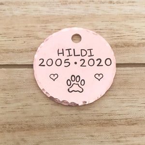 Memorial Tag - Copper Paws Dog Tags
