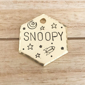 Rocket- Simple Style - Copper Paws Dog Tags