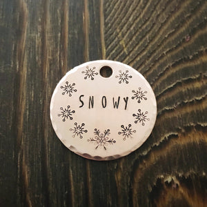 Snowy- Kitty Tag - Copper Paws